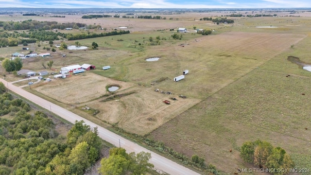 bird's eye view featuring a rural view