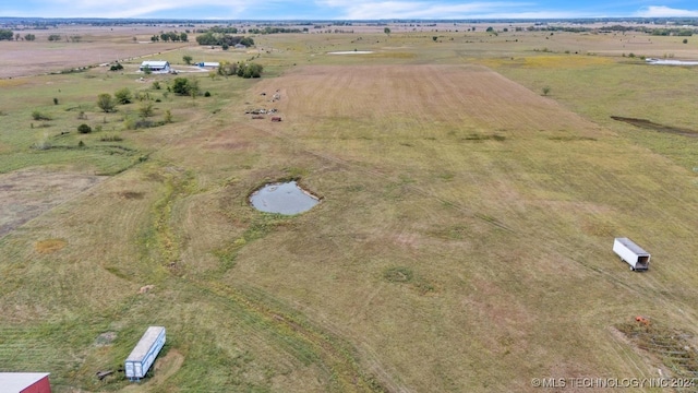 drone / aerial view with a rural view