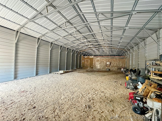 miscellaneous room featuring vaulted ceiling