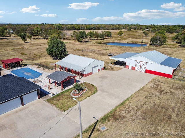 bird's eye view with a rural view