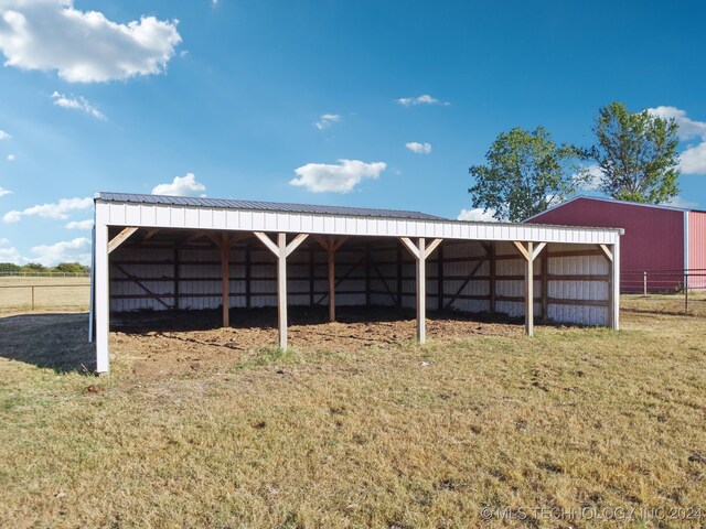 3691 E 390th Rd, Oologah, OK 74053 - view of pole building with a carport