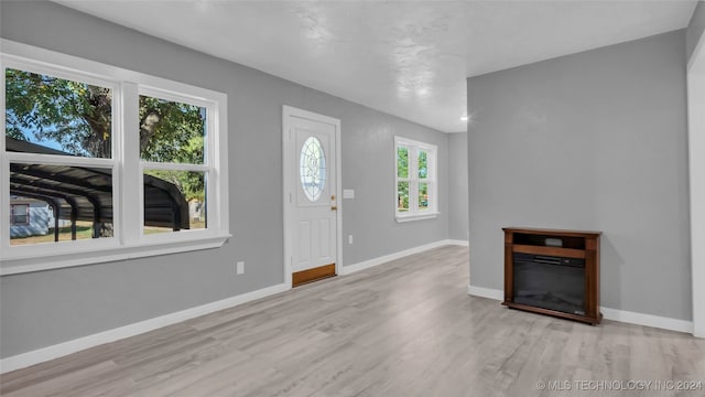 entrance foyer featuring light hardwood / wood-style flooring