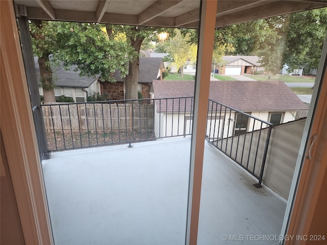 view of patio with a balcony