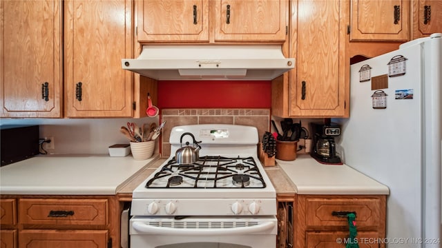 kitchen with white appliances