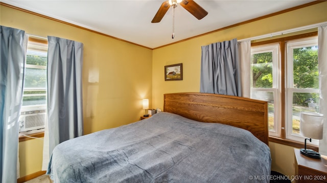 bedroom with ceiling fan