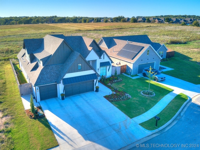 bird's eye view featuring a rural view