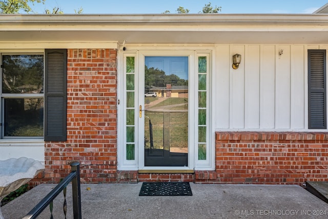 view of doorway to property