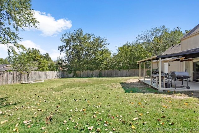 view of yard with a patio