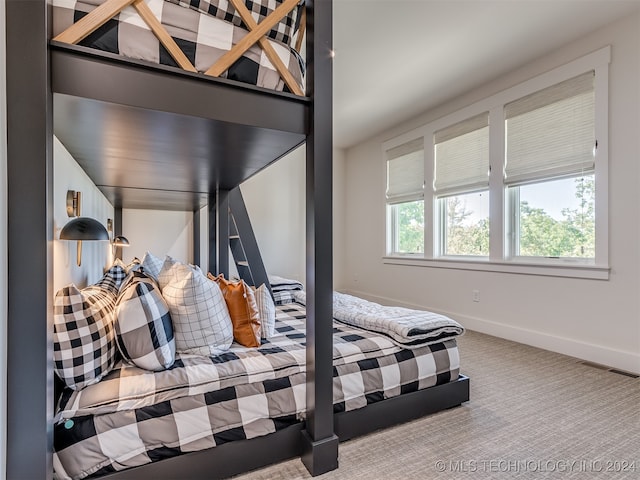 bedroom with carpet