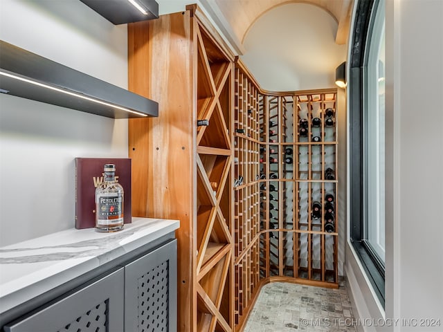 view of wine room