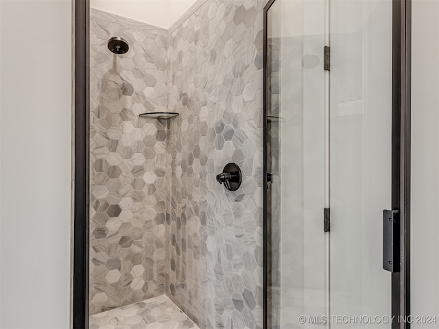 bathroom featuring walk in shower