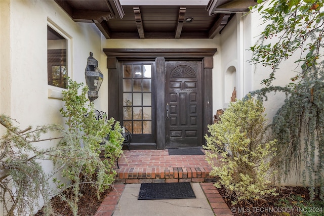 view of doorway to property