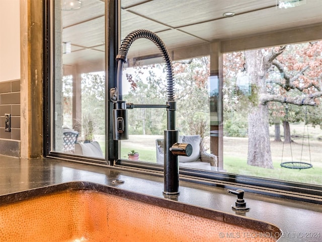 interior details featuring sink