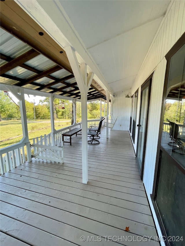 view of wooden terrace