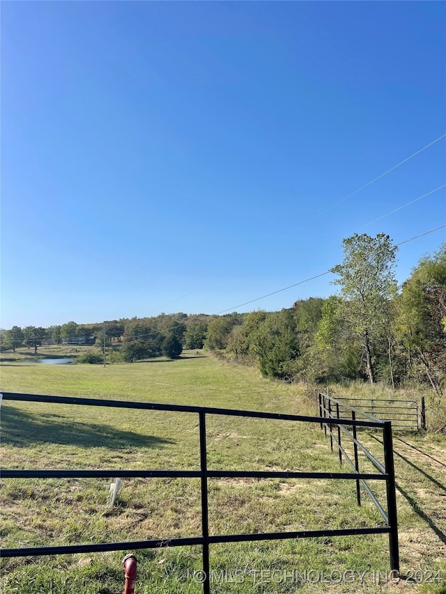 view of yard featuring a rural view