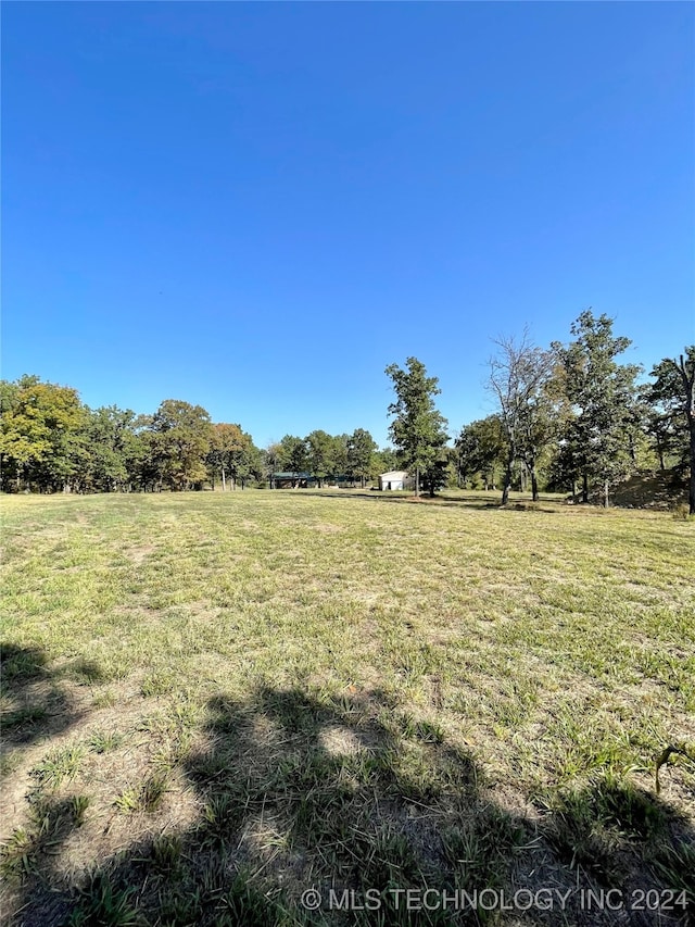 view of yard with a rural view