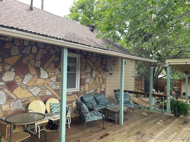 view of wooden deck