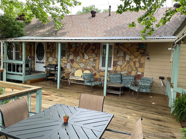 view of wooden terrace