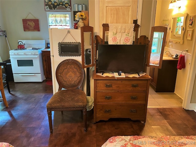 sitting room featuring wood-type flooring