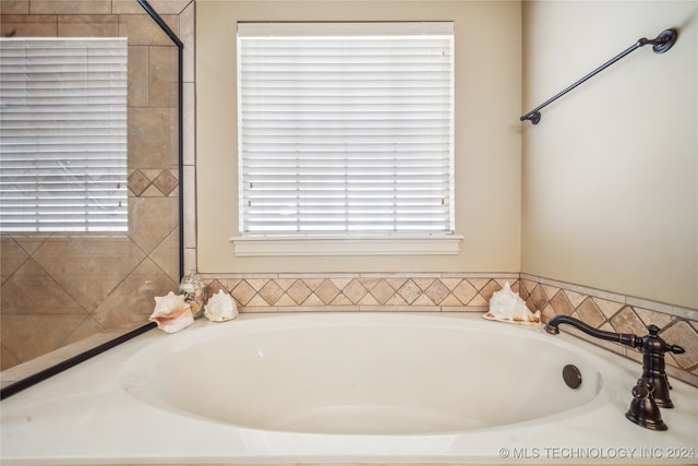 bathroom with a tub