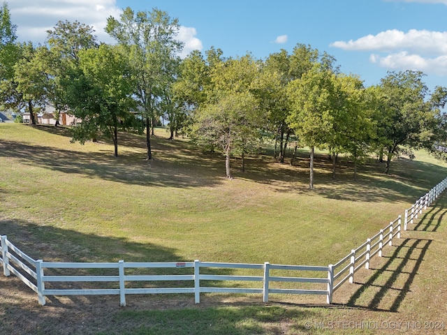 view of yard featuring a rural view