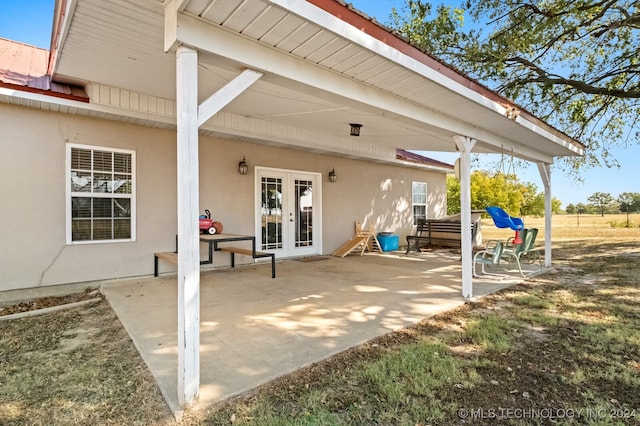 view of patio with french doors