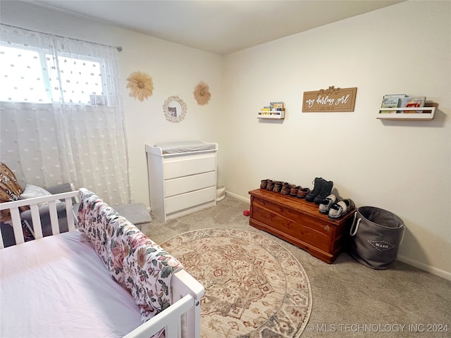 view of carpeted bedroom