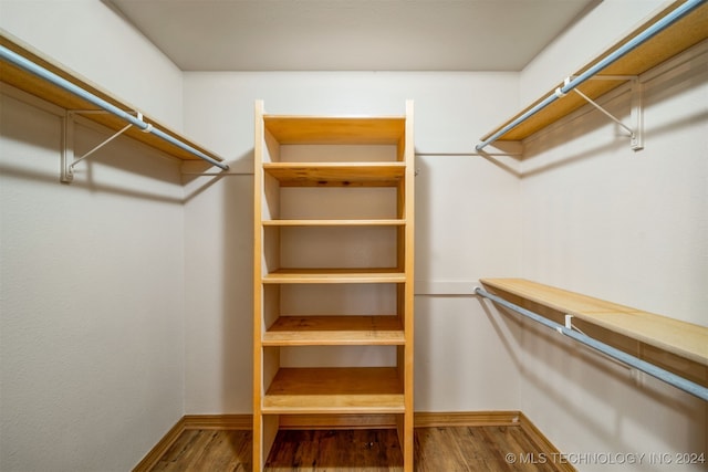 spacious closet with wood-type flooring