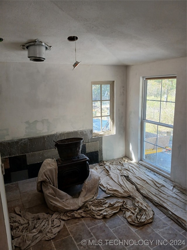 bedroom featuring a textured ceiling