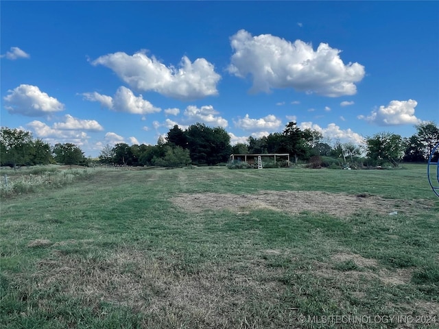 595 N 4340th Rd, Fort Towson, OK 74735 - view of green lawn featuring a view of rural / pastoral area