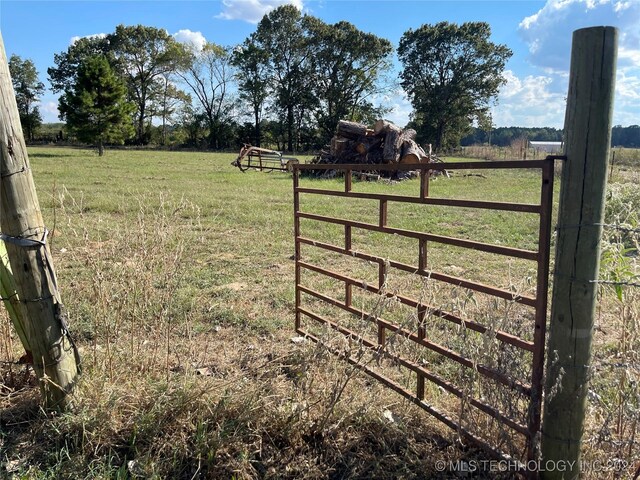 595 N 4340th Rd, Fort Towson, OK 74735 - view of yard with a rural view