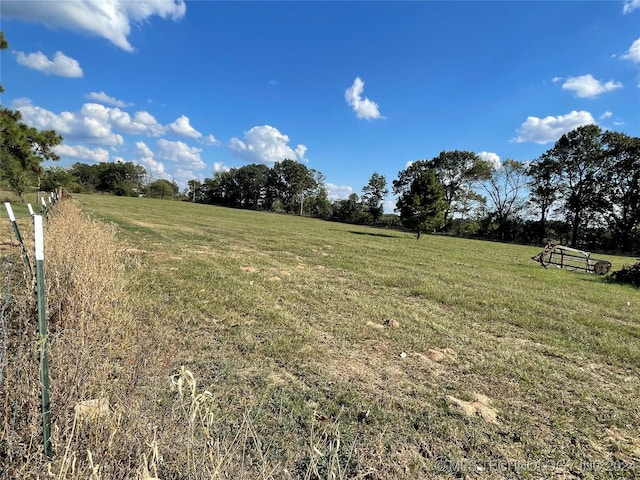 595 N 4340th Rd, Fort Towson, OK 74735 - view of green lawn with a view of countryside