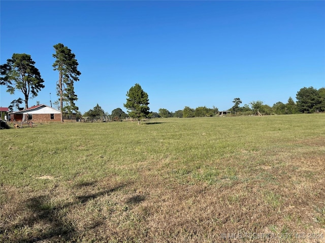 595 N 4340th Rd, Fort Towson, OK 74735 - view of grassy yard with a view of countryside