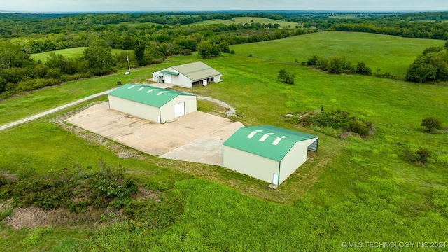 drone / aerial view featuring a rural view