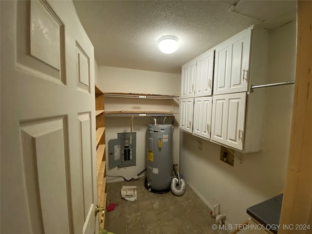 utilities with water heater and electric panel