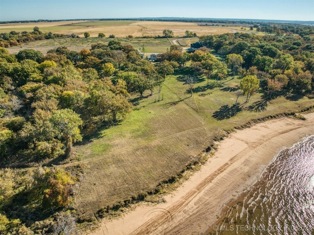 aerial view featuring a rural view