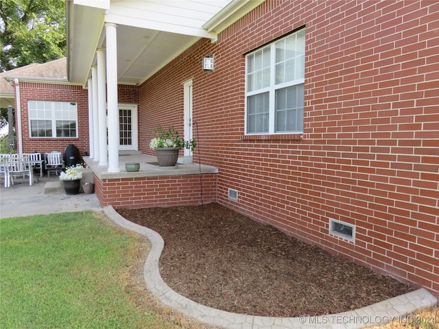 exterior space with a patio