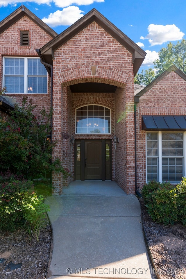 view of doorway to property