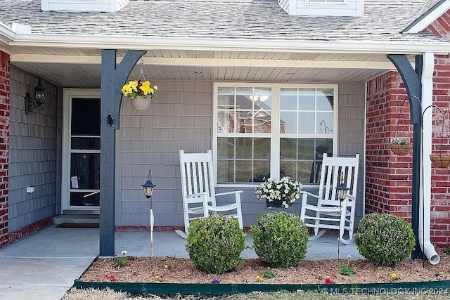 entrance to property with a porch