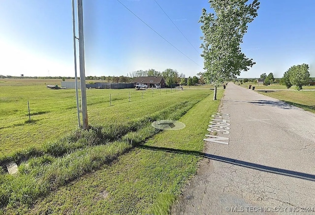 view of street featuring a rural view