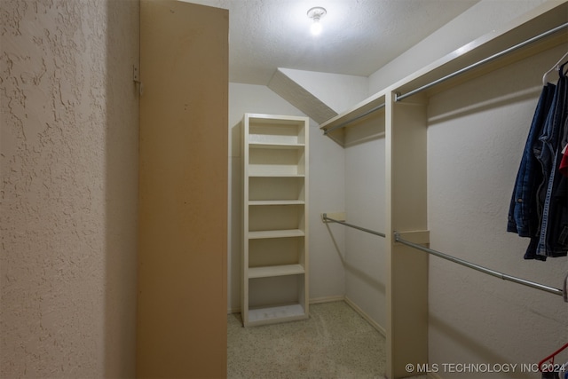 view of walk in closet