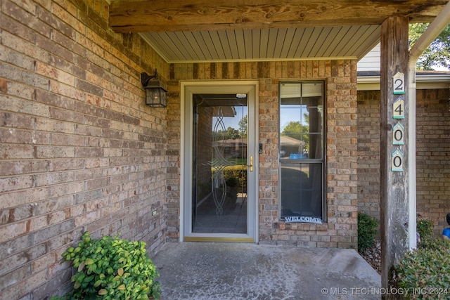 view of doorway to property