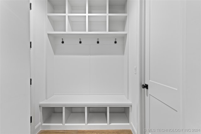 mudroom featuring hardwood / wood-style floors