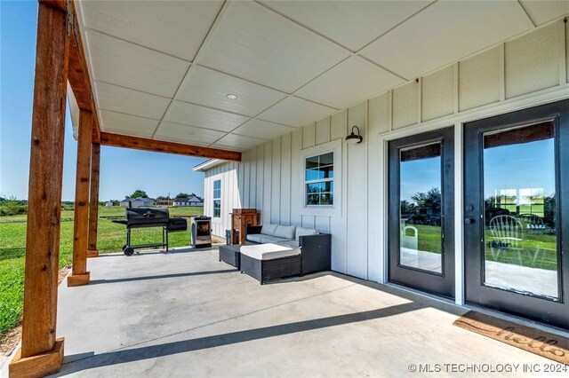 view of patio / terrace featuring an outdoor hangout area