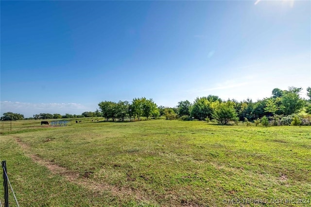 view of yard featuring a rural view