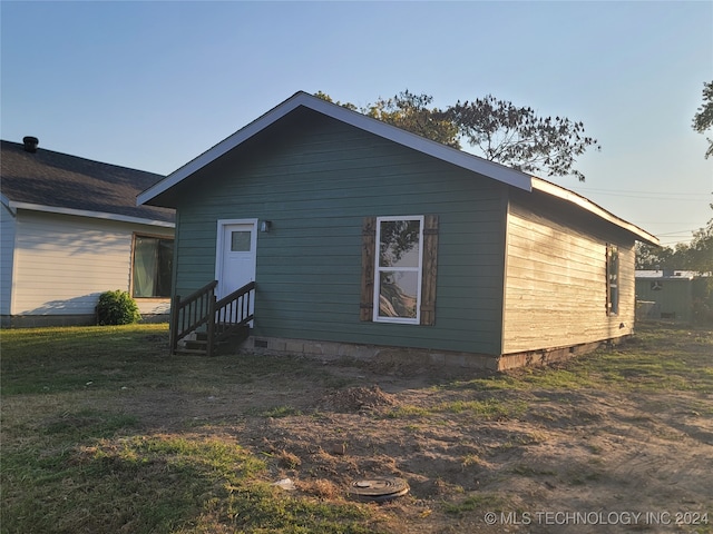 view of back of property