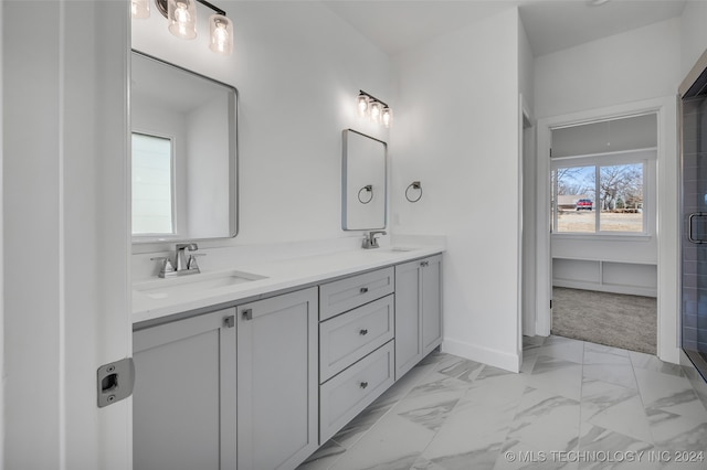 bathroom with vanity