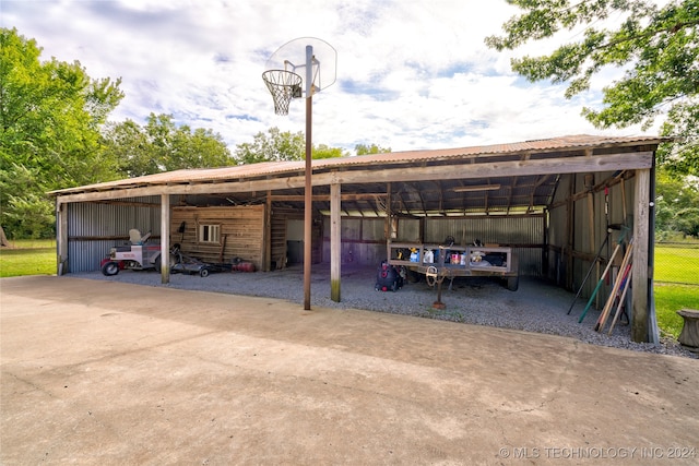 view of parking / parking lot