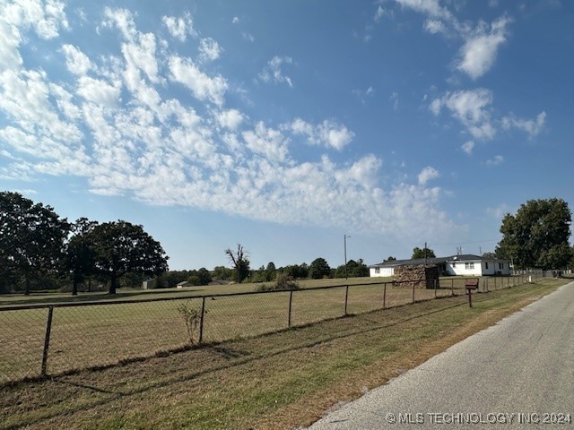 view of street featuring a rural view