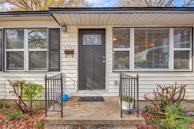 view of doorway to property